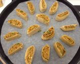 A picture of step 9 of Baked Bhakarwadi.