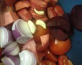 A picture of step 2 of Tomato mix veg soup.