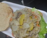 Foto del paso 9 de la receta: Sándwich con muchos vegetales y pollo🥙🥯🧅🍆🍗🥪
