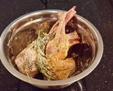 A picture of step 1 of Grilled Lamb Chops with Parmesan Garlic Herb Couscous.