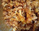 A picture of step 7 of Egg Biriyani, cauliflor chilli,potato fried with Badam Drink.