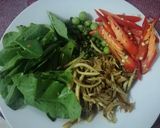 รูปขั้นตอนการทำที่ 2 ของ ผัดฉ่าพวงไข่อ่อนไก่
