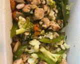 A picture of step 6 of Sausage bake with veg.