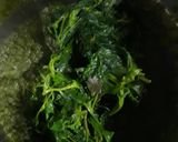 A picture of step 1 of Sarson ka Saag.