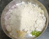 A picture of step 1 of Bajra Aloo Ki Roti.