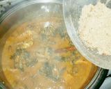 A picture of step 7 of Bitterleaf soup.