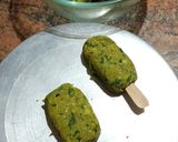 A picture of step 4 of Grilled Chickpea Spinach kabab (oil free).
