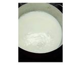 A picture of step 5 of Kunun Madara(Milk pudding) beginner friendly with pictures.