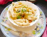 A picture of step 7 of Cheesey Creamy White sauce pasta.