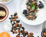 A picture of step 4 of Citrus and Coconut Granola.