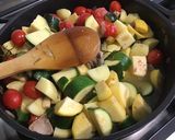 Une image de l'étape 16 de Sauté de veau aux légumes et tomates confites.