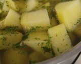 A picture of step 5 of (NOT cream of) Potato soup w/Carrots, Cerleriac and fresh herbs.