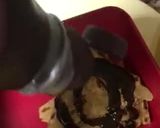 A picture of step 5 of Sweet cheesy paratha with choco syrup.