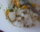 Foto del paso 3 de la receta: Ensalada de patata bacalao y naranja