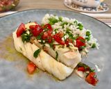 Une image de l'étape 5 de Dos de cabillaud et sa sauce vierge.