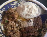 A picture of step 1 of Qeema pakoray.