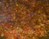 A picture of step 6 of (Brinjal)Baigan ka Bharta in Green Onions.