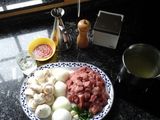 Estofado de carne de aguja y champiñones