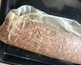 A picture of step 6 of Meatloaf with a Greek touch.