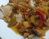Foto del paso 8 de la receta: Redondo de lomo en soja ajioji con champiñón y verduras