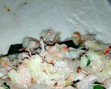 A picture of step 2 of Chicken/Potatoes Rolls.