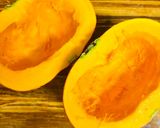 A picture of step 1 of Pumpkin in the oven with tomatoes.