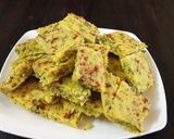 A picture of step 4 of Multipulses Methi Dhokla.