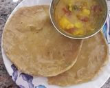 A picture of step 5 of Moong dal poori.