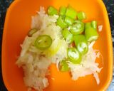 A picture of step 3 of Potato, Capsicum & Onion --- A Gujarati vegetable (Vara nu Saak).