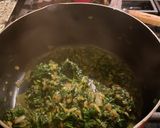 A picture of step 2 of Spinach 🍀 with egg 🥚.