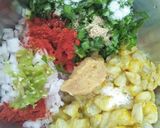 A picture of step 3 of Phodshi Kolambi Chi Bhaji (Grassy Leafy Veg And Shrimp Fritters).