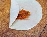 A picture of step 5 of Crispy Veg Spring Rolls & Spring roll wrapper.