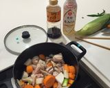Hình bước làm 2 của món Nimono Món Hầm kiểu Nhật theo order của cô Bò