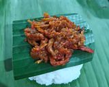 Foto langkah ke 5 dari resep Sego Kucing Sambal Teri.