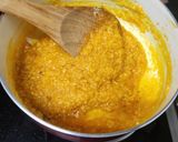 A picture of step 4 of Mango burfi.