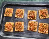 A picture of step 2 of Mini cream-cracker pizza #goldenapron23 #week8 #playoff.