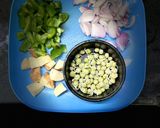 A picture of step 2 of Pudhina Pulao / Mint Flavoured Basmati rice -my way.