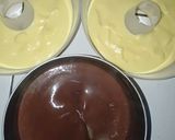 Foto langkah ke 7 dari resep Puding Jeruk lapis coklat.