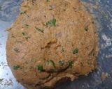 A picture of step 3 of Arrowroot mix thalipeeth with white butter.