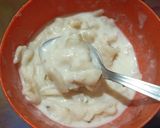 A picture of step 2 of Sitafal basundi.