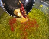 A picture of step 6 of Double Tadka Lasooni Palak Yellow Moongdal - Dhaba-Style.