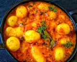 चटपटी बेबी पोटैटो करी (chatpati baby potato curry recipe in Hindi) रेसिपी चरण 8 फोटो