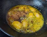 A picture of step 2 of Sour Hog Plum or Amra Chutney.