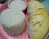 Gambar langkah 4 resipi Pulut Durian dan Santan.