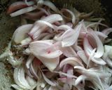 A picture of step 4 of Vangi bhat(eggplant rice).