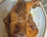A picture of step 1 of Leftover Adobo Chicken Legs Fried Rice.