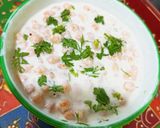 A picture of step 3 of Spicy Boondi Raita.