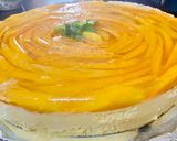A picture of step 10 of No bake Mango Cheese Cake.