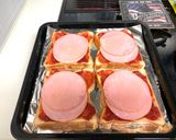 A picture of step 3 of Easy Tasty Ham Pizza Toast.
