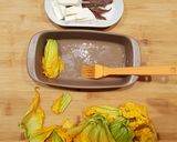 A picture of step 2 of Baked Zucchini Flowers with Buffalo Ricotta.
